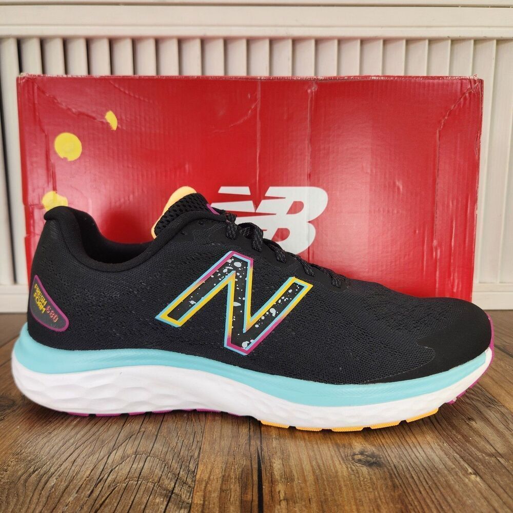 New Balance Fresh Foam 680 v7 Running Shoes Mens Sz 10.5B Black Colorful W680NK7